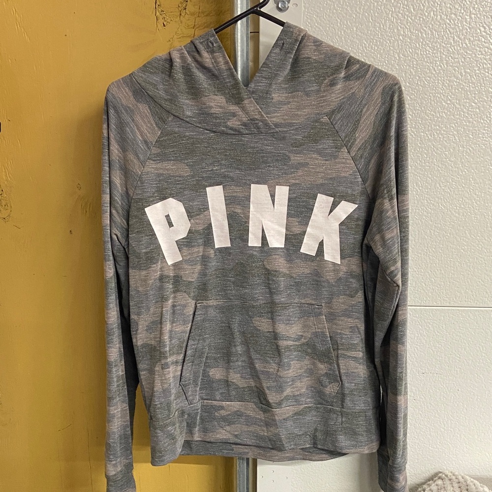 PINK Victoria's Secret Gray Camo Hoodie